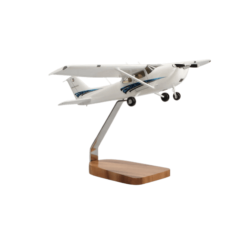 Cessna® 172 Skyhawk Sp (azul) Modelo Grande de Caoba Con Dosel Transparente, Edición Limitada - Aero Tienda