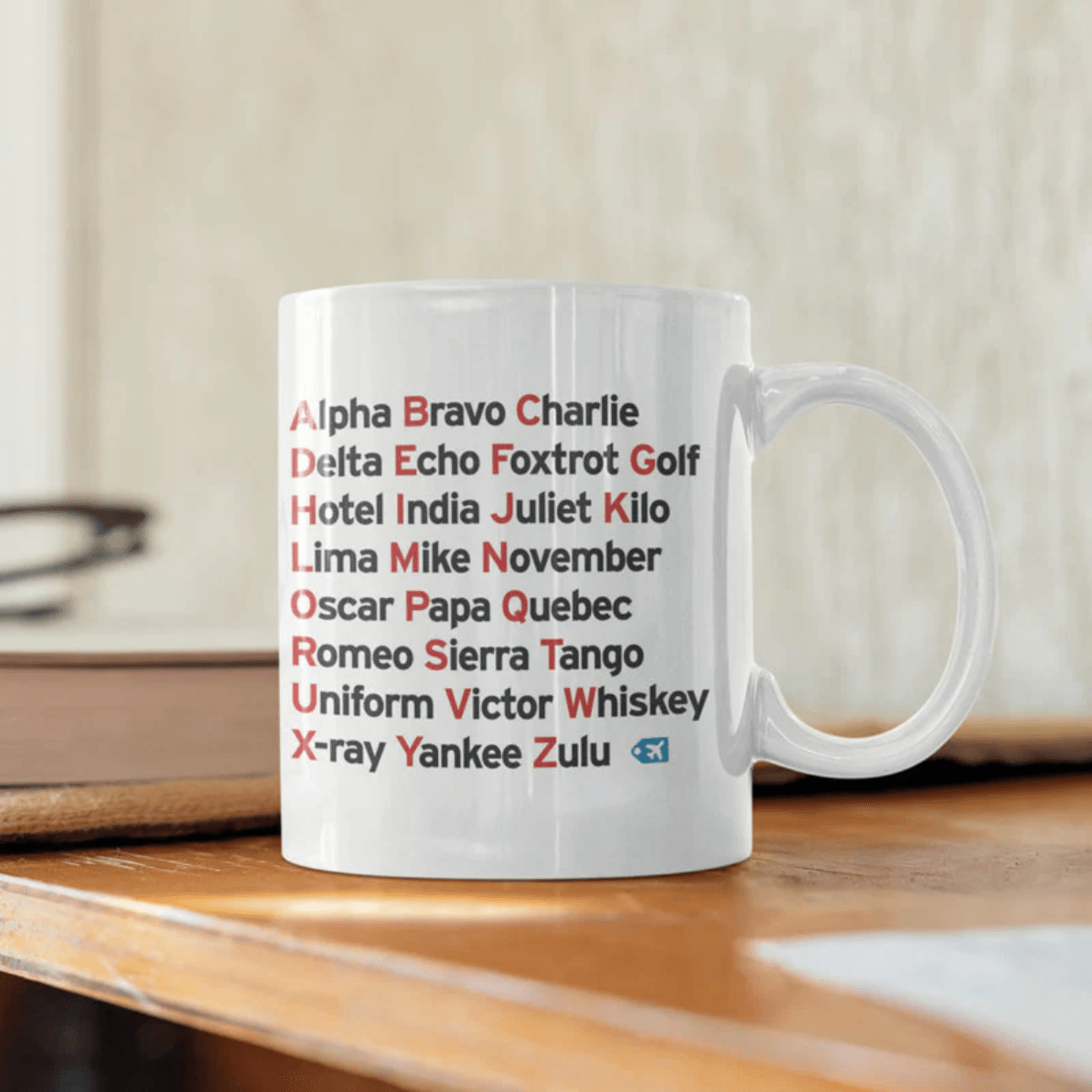 Taza Alfabeto Aviador - Aero Tienda