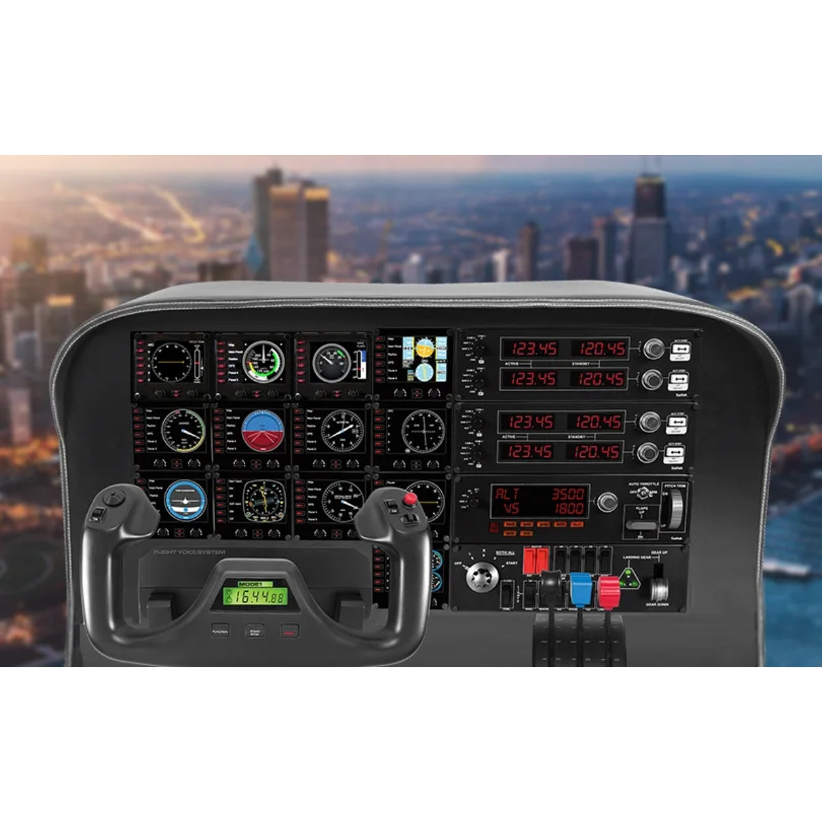 Simulador Logitech Saitek Pro Flight Yoke & Acelerador Quadrant