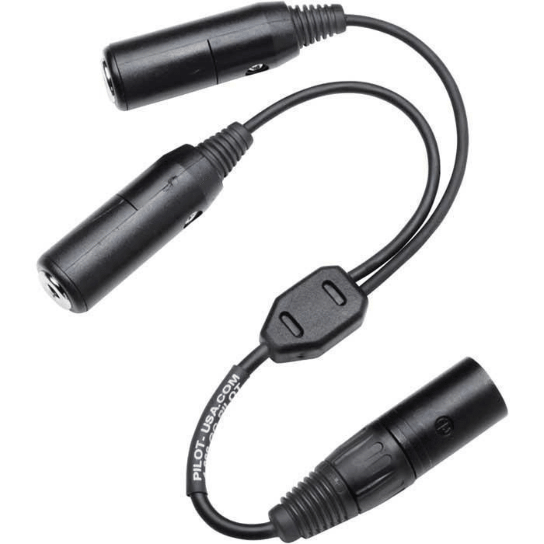 Adaptador de Auriculares Pilot USA Dual Plug A Airbus - Aero Tienda