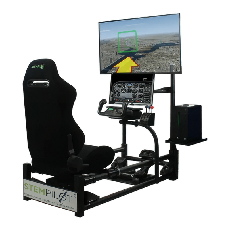 STEMPILOT Pilot Pro 2 con pantalla de 43 pulgadas, tablero de 22 pulgadas, yoke, cuadrante y pedales
