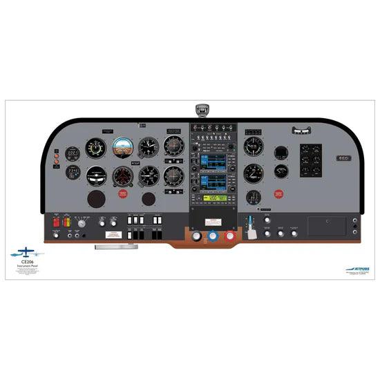 Pósters de Cabina de Cessna de 18" X 36" - Aero Tienda