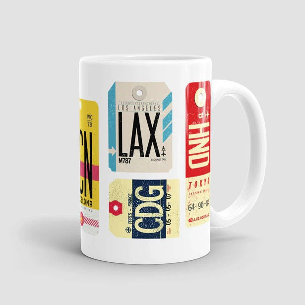Etiquetas de vuelo - Taza