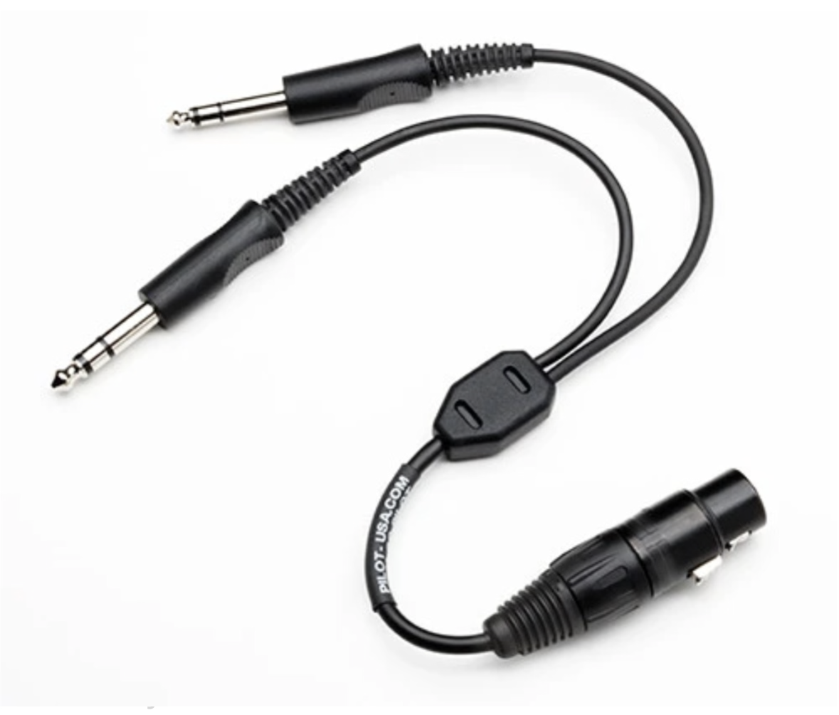 Adaptador Airbus XLR 5 Pin a Dual Plug aviación general