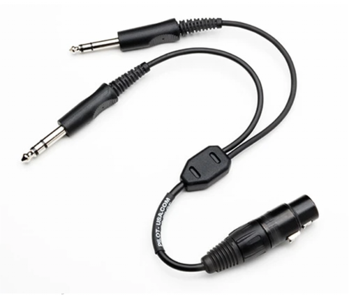 Adaptador Airbus XLR 5 Pin a Dual Plug aviación general