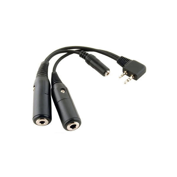 Adaptador ICOM OPC-499 a Dual Plug para Headsets de Aviación - Aero Tienda