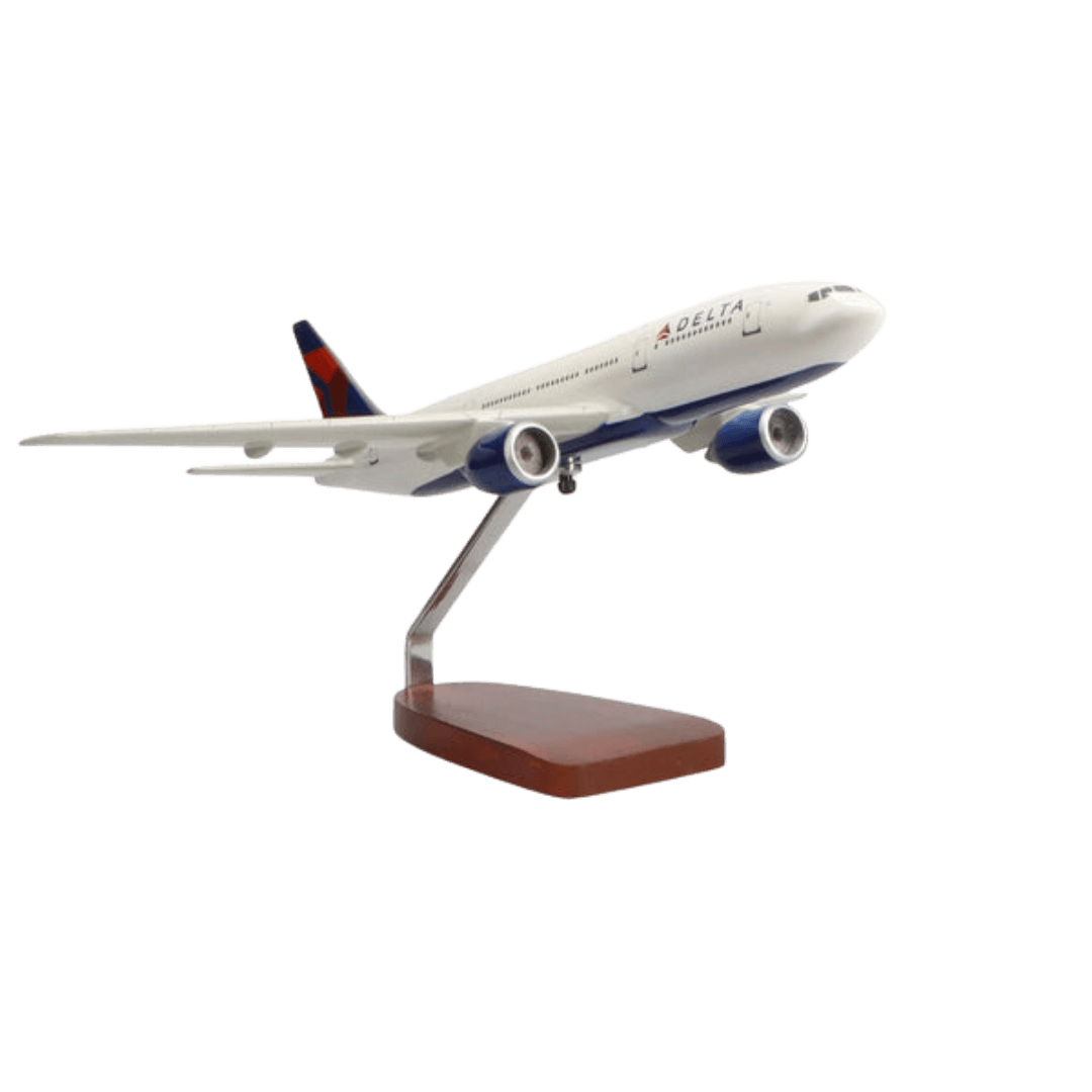 Boeing™ 777-200lr Delta Air Lines Edición Limitada Modelo Grande de Caoba - Aero Tienda