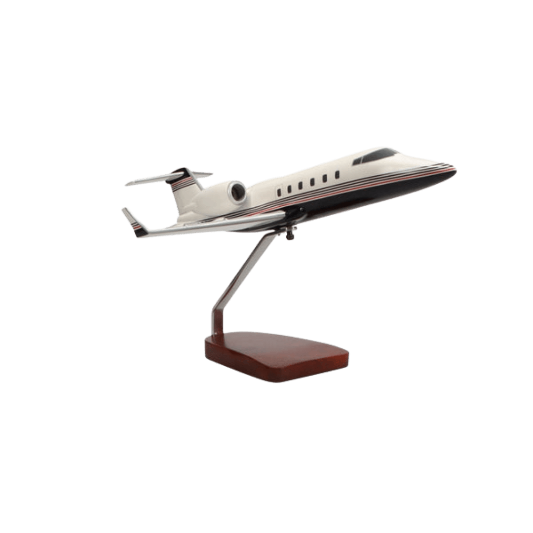 Modelo de Caoba Grande de Edición Limitada Learjet 60 (azul Marino, Rojo) - Aero Tienda