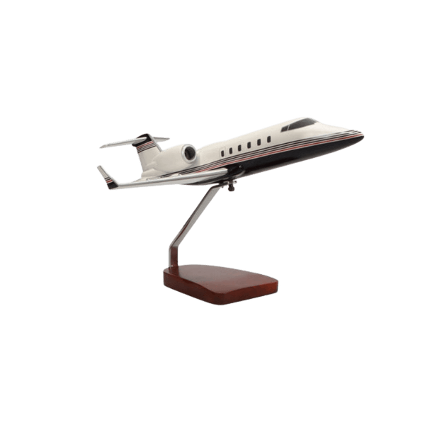 Modelo de Caoba Grande de Edición Limitada Learjet 60 (azul Marino, Rojo) - Aero Tienda