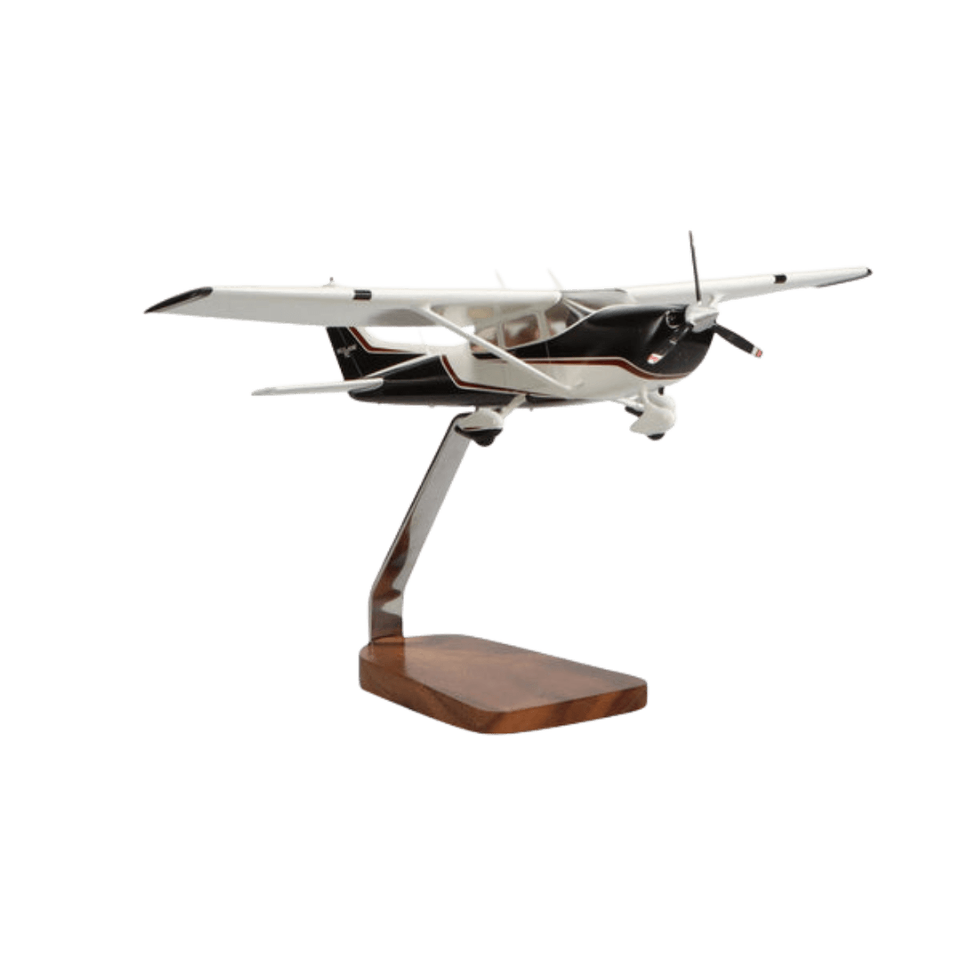 Cessna® 182 Skylane Clear Canopy Edición Limitada Modelo Grande de Caoba - Aero Tienda