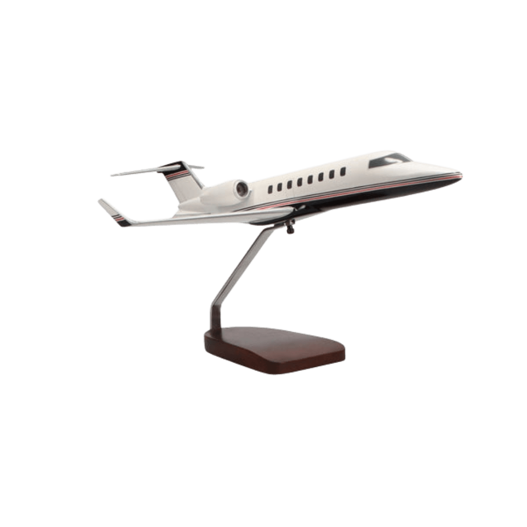 Modelo de Caoba Grande de Edición Limitada Learjet 45 (azul Marino, Rojo) - Aero Tienda