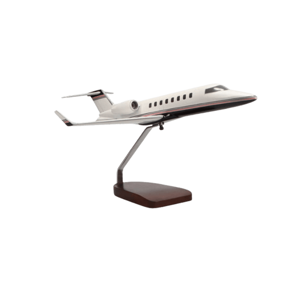 Modelo de Caoba Grande de Edición Limitada Learjet 45 (azul Marino, Rojo) - Aero Tienda