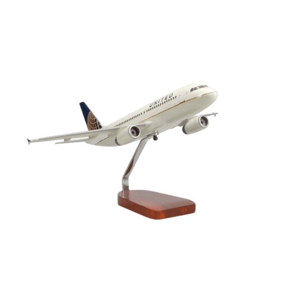 Modelo de Caoba Grande de Edición Limitada Del Airbus A320 de United Airlines (diseño de Fusión Continental) - Aero Tienda