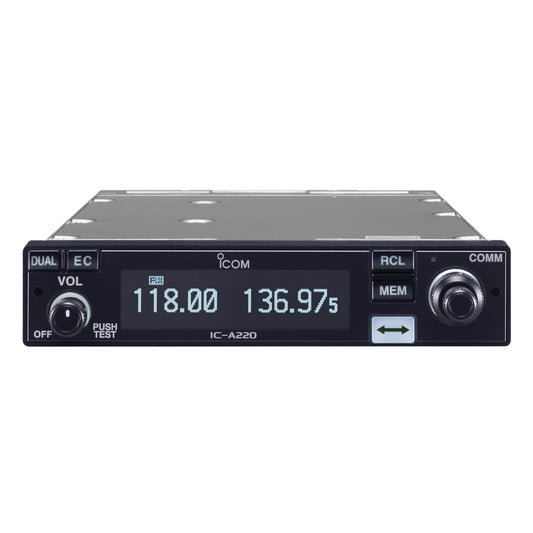 Transceptor VHF de banda aérea Icom IC-A220 para montaje en panel para aeronaves experimentales