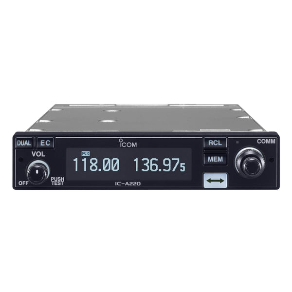 Transceptor VHF de banda aérea Icom IC-A220 para montaje en panel para aeronaves experimentales - Aero Tienda