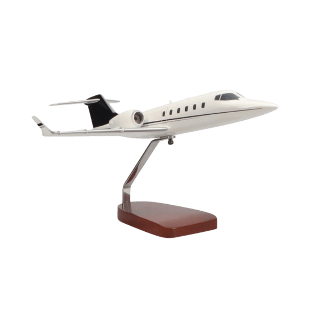 Learjet 60 (negro, Gris) Modelo Grande de Caoba de Edición Limitada - Aero Tienda