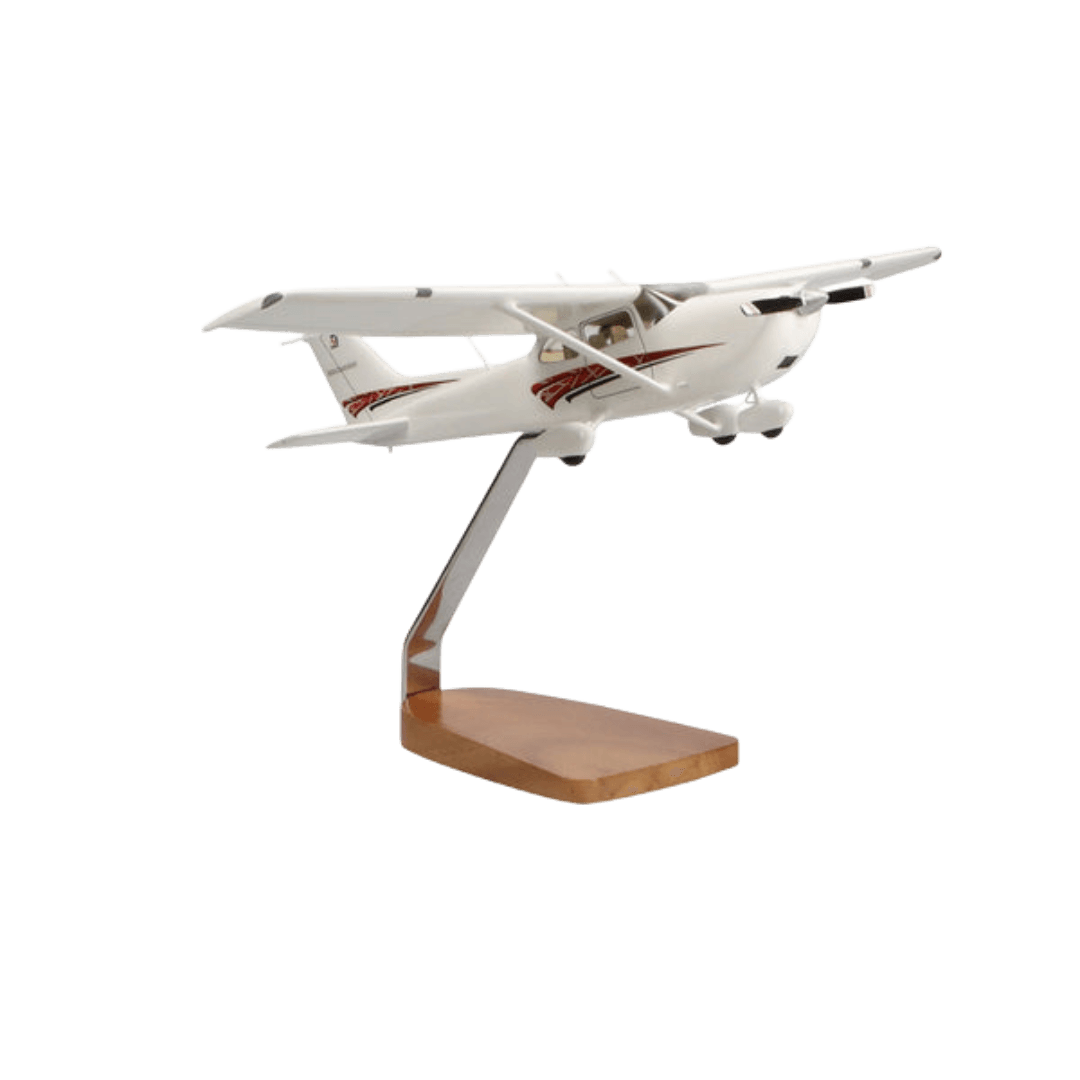 Cessna® 172 Skyhawk Sp (rojo) Modelo Grande de Caoba de Edición Limitada Con Dosel Transparente - Aero Tienda