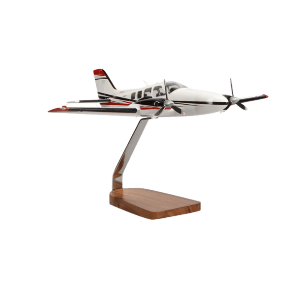 Beechcraft® Baron G58 - Modelo de Caoba Grande de Edición Limitada Con Dosel Transparente - Aero Tienda
