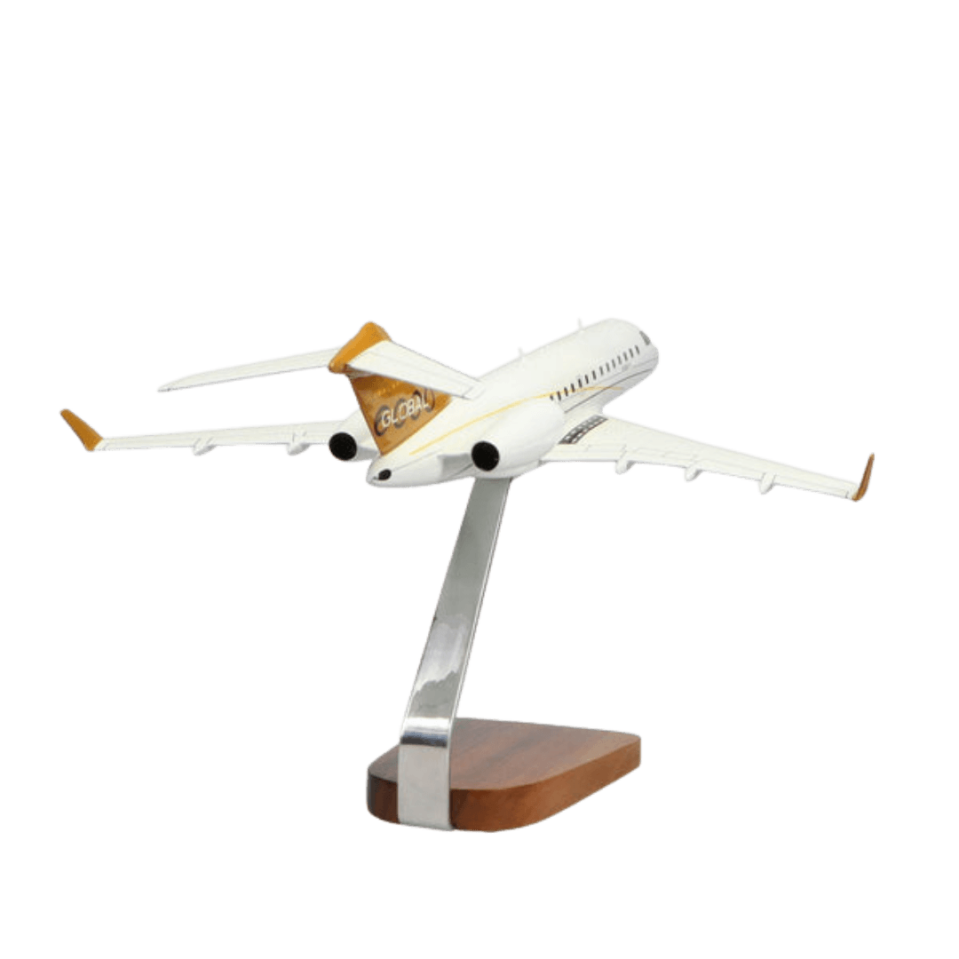 Bombardier Global Express Clear Canopy Edición Limitada Modelo Grande en Caoba - Aero Tienda