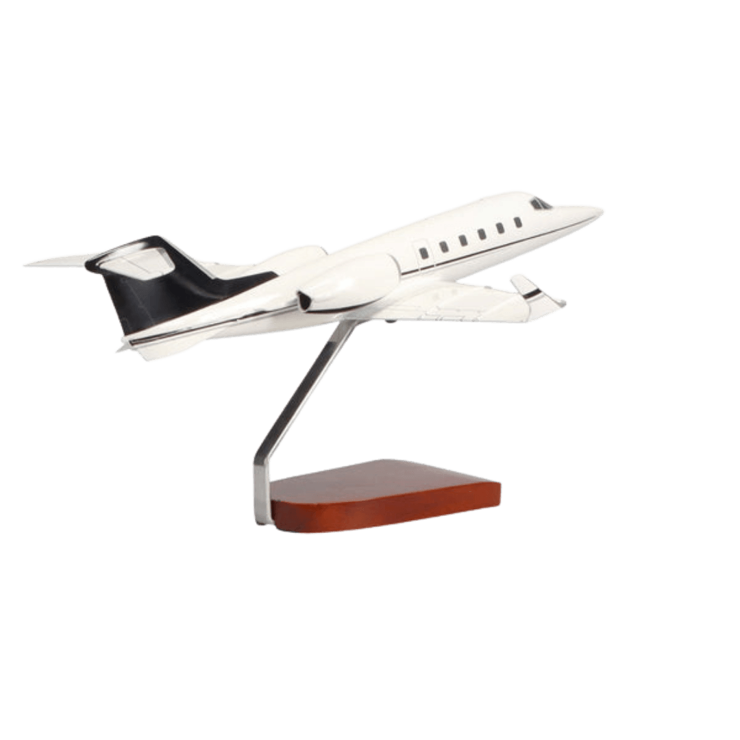 Learjet 60 (negro, Gris) Modelo Grande de Caoba de Edición Limitada - Aero Tienda