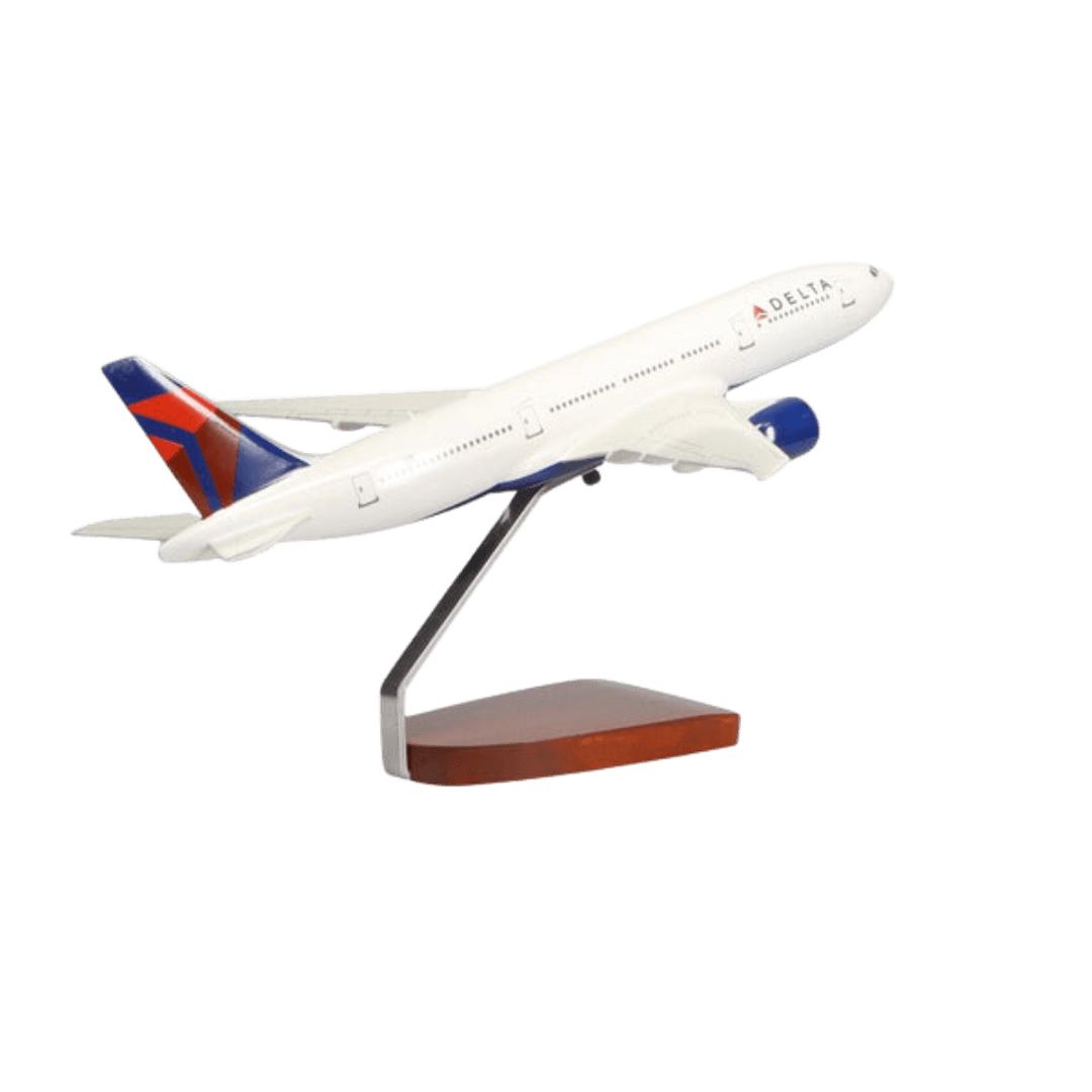 Boeing™ 777-200lr Delta Air Lines Edición Limitada Modelo Grande de Caoba - Aero Tienda