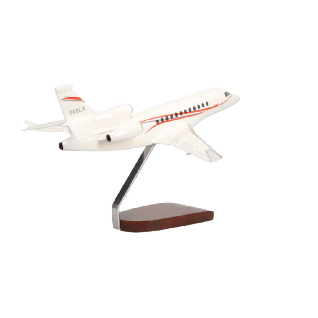 Modelo Dassault Falcon 900 de Edición Limitada de Gran Tamaño en Caoba - Aero Tienda
