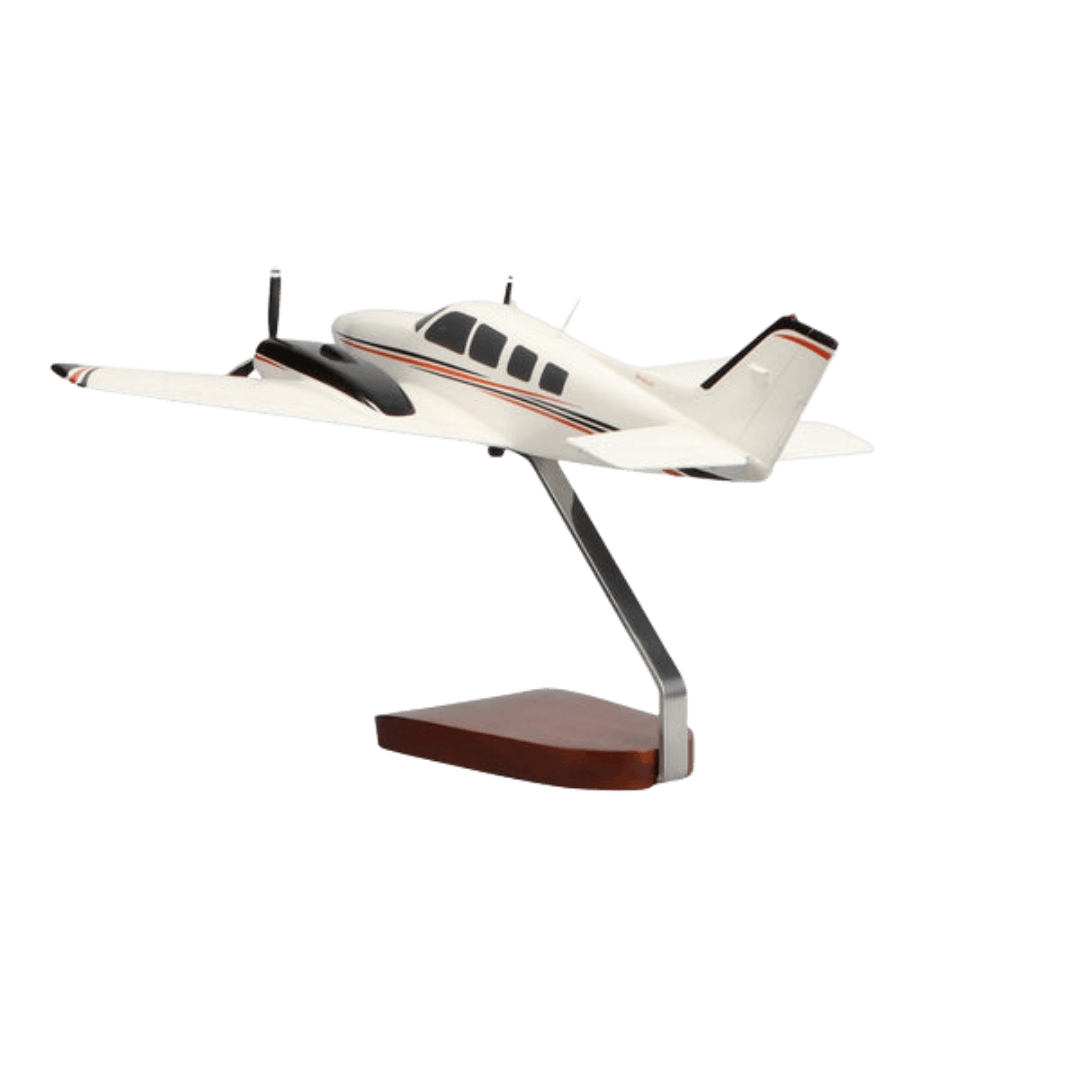 Beechcraft® Baron G58 (rojo/negro) Modelo Grande de Caoba de Edición Limitada - Aero Tienda