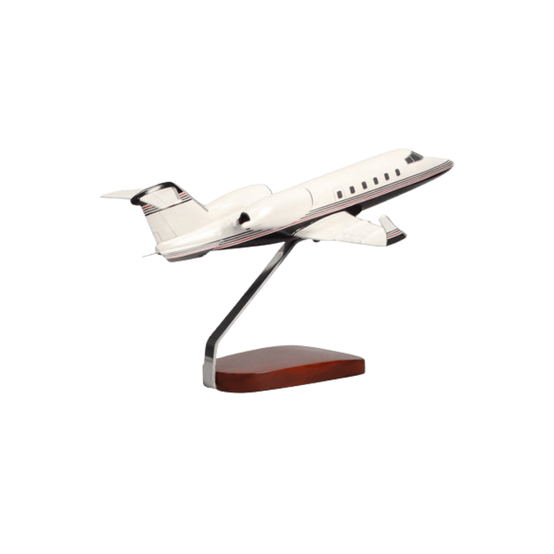 Modelo de Caoba Grande de Edición Limitada Learjet 60 (azul Marino, Rojo) - Aero Tienda