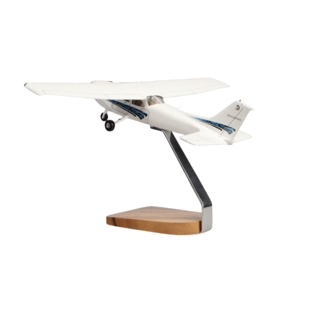 Cessna® 172 Skyhawk Sp (azul) Modelo Grande de Caoba Con Dosel Transparente, Edición Limitada - Aero Tienda
