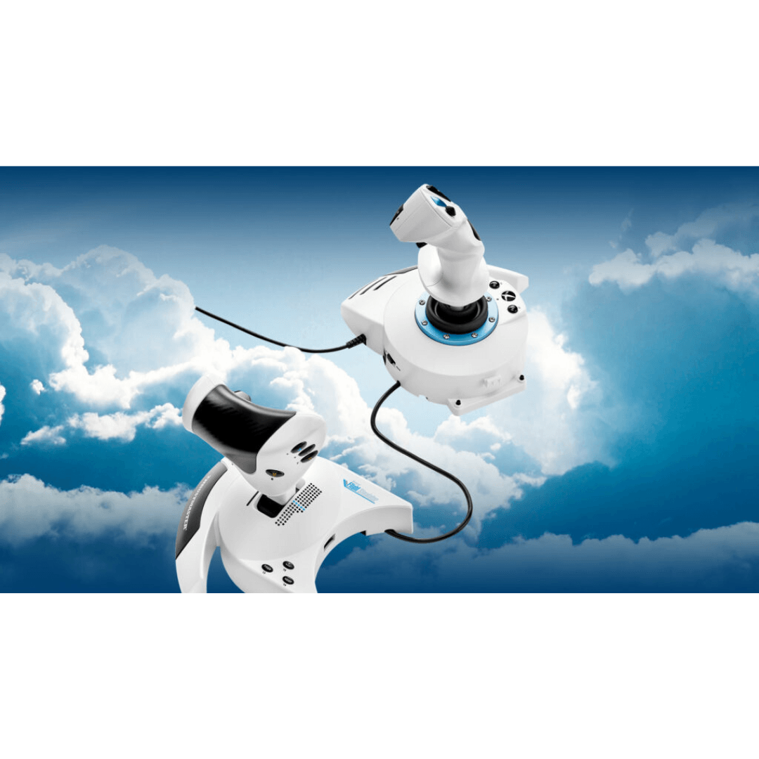 Simulador Joystick & Acelerador Hotas Edicion Microsoft Blanco | Xbox, Pc - Aero Tienda