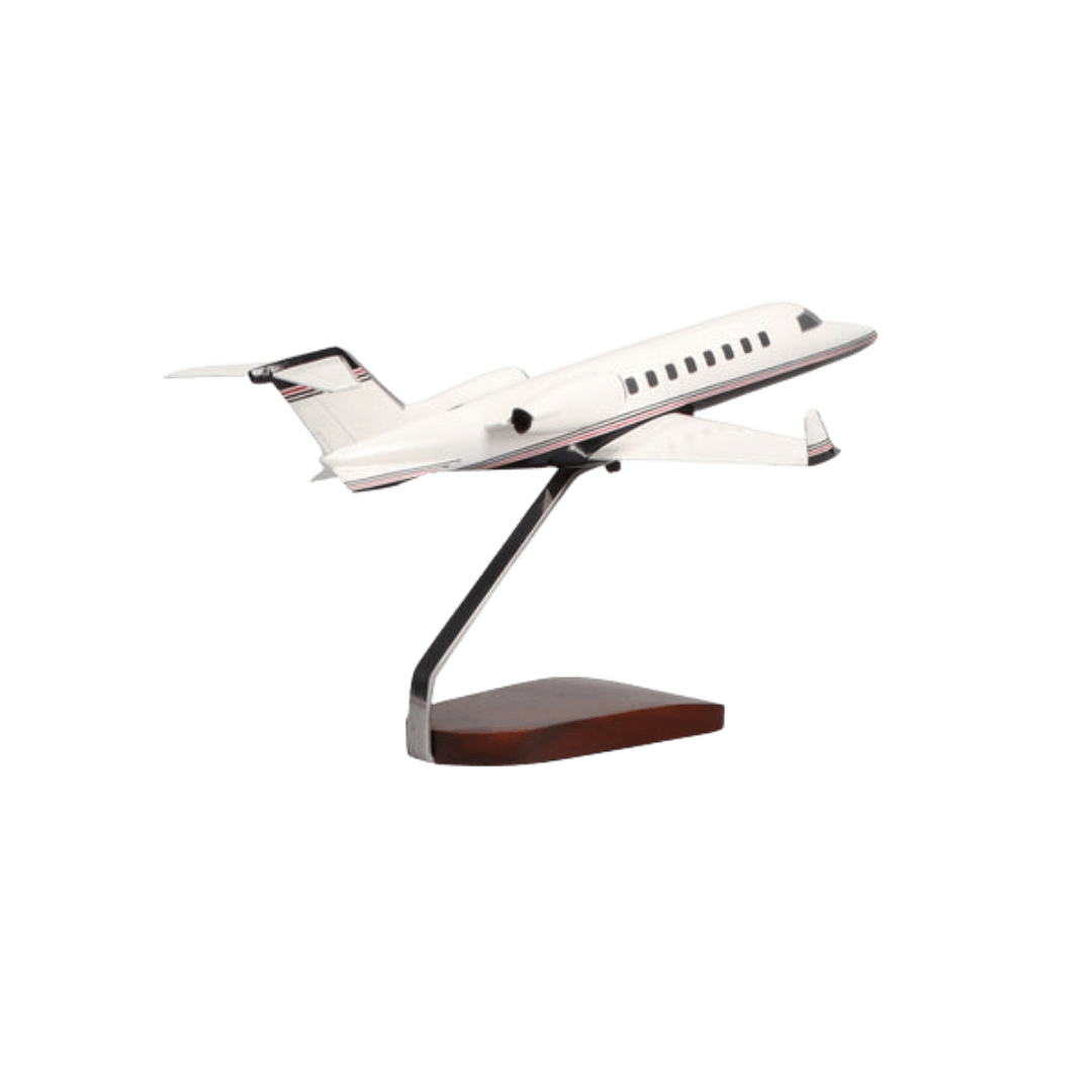 Modelo de Caoba Grande de Edición Limitada Learjet 45 (azul Marino, Rojo) - Aero Tienda
