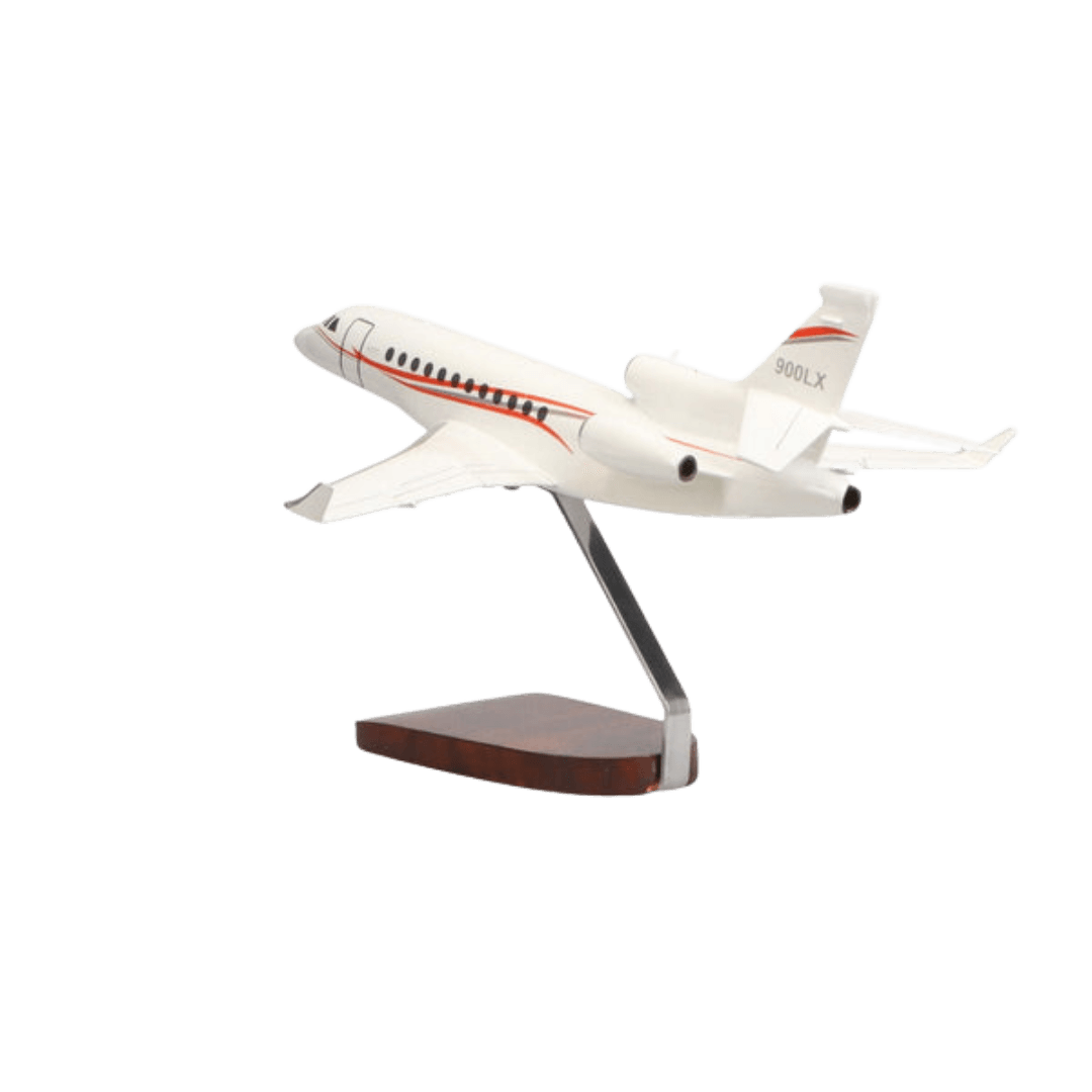 Modelo Dassault Falcon 900 de Edición Limitada de Gran Tamaño en Caoba - Aero Tienda