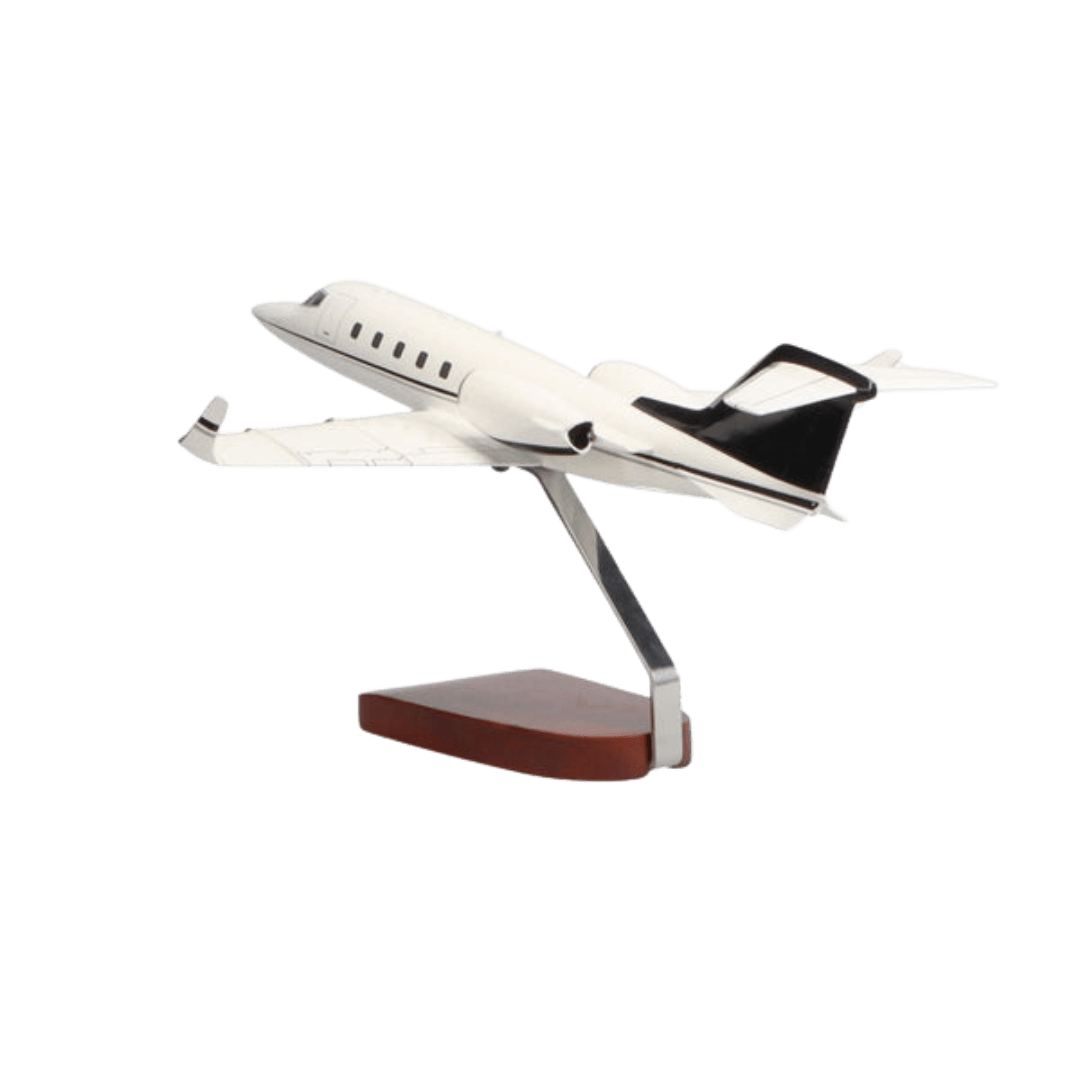 Learjet 60 (negro, Gris) Modelo Grande de Caoba de Edición Limitada - Aero Tienda
