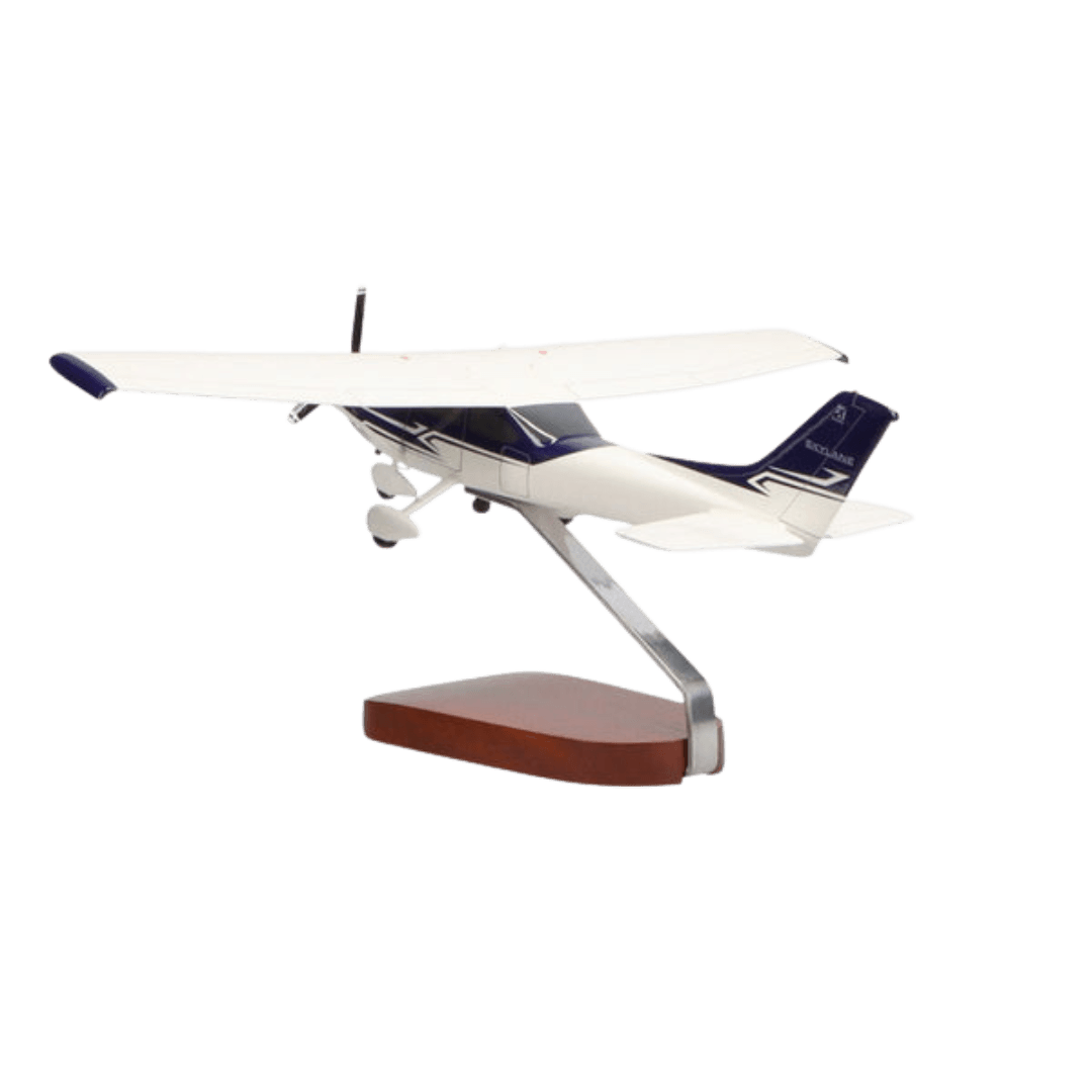 Cessna® 182 Skylane (azul Y Blanco), Modelo Grande de Caoba de Edición Limitada - Aero Tienda