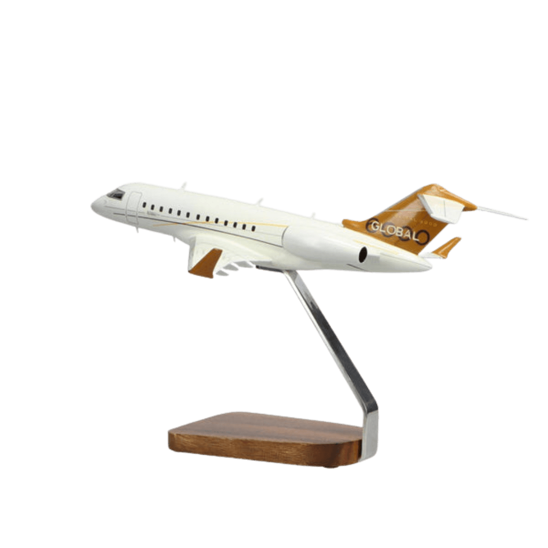 Bombardier Global Express Clear Canopy Edición Limitada Modelo Grande en Caoba - Aero Tienda
