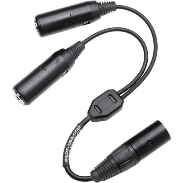 Adaptador de Auriculares Pilot USA Dual Plug A Airbus - Aero Tienda