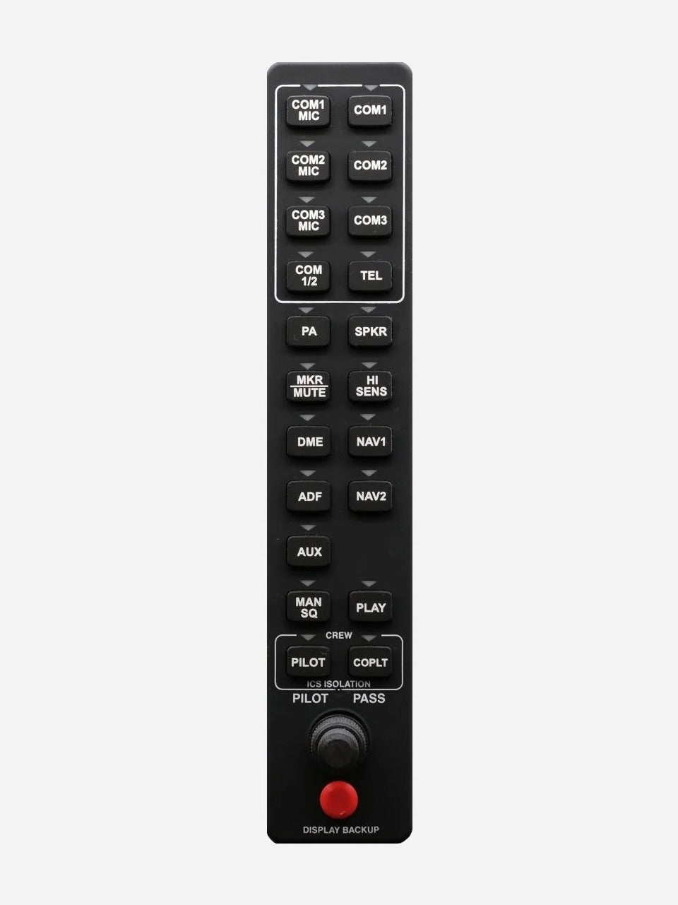 FlightSimBuilder G1000 Audio Panel | Panel de Aviónica de Audio G1000 para Simulador en PC - Aero Tienda