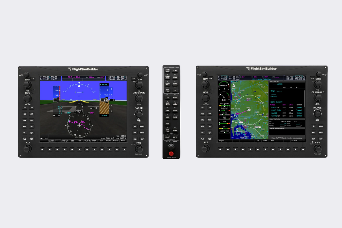 FlightSimBuilder TNxi 8X Suite Touch | Réplica de Aviónica G1000 Completa para PC 3 en 1 - Aero Tienda