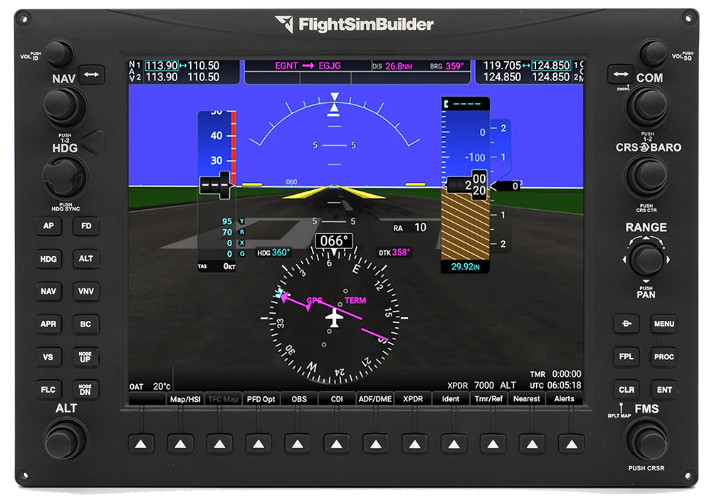 FlightSimBuilder TNxi 8X Suite Touch | Réplica de Aviónica G1000 Completa para PC 3 en 1 - vista 3 - Aero Tienda