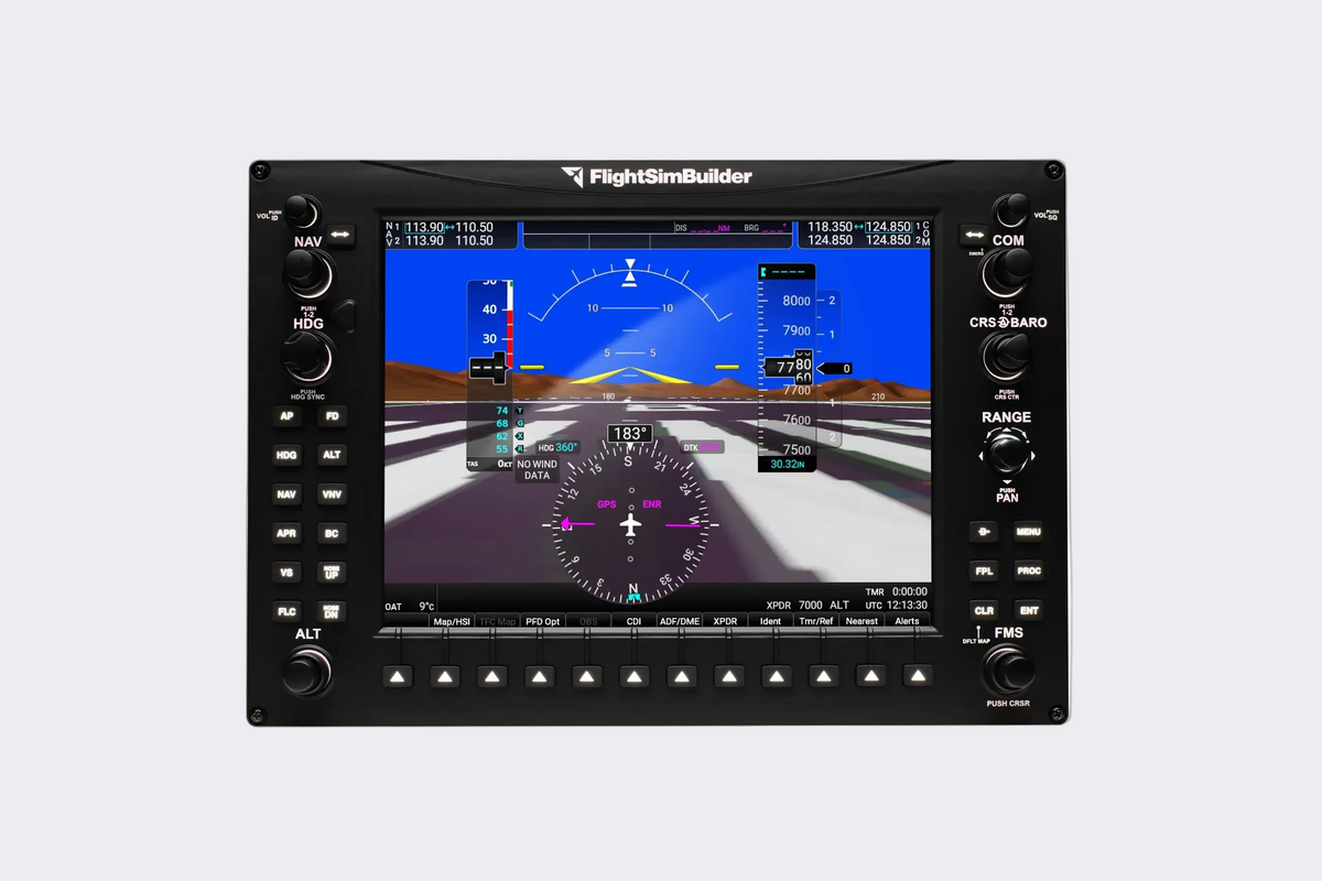 FlightSimBuilder TNxi 8X Touch | Réplica de Aviónica G1000 y G3X Multiperfil para PC - vista 2 - Aero Tienda