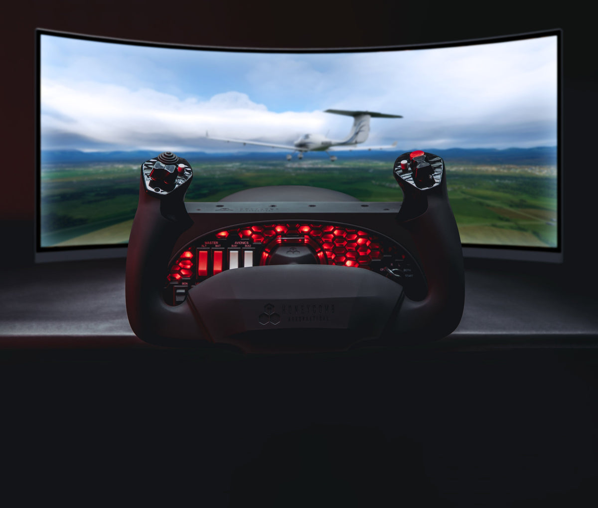 Honeycomb Alpha + Charlie | Yugo de Vuelo y Pedales de Timón para PC y Mac 2 en 1 - vista 4 - Aero Tienda