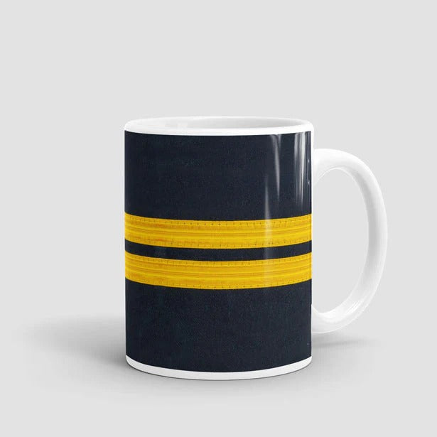 Taza con rayas de piloto de la marina