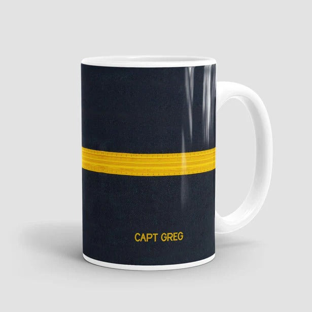 Taza con rayas de piloto de la marina
