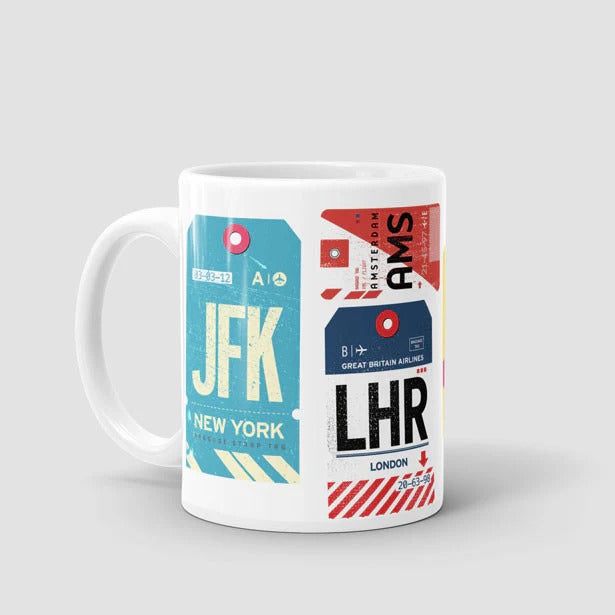 Etiquetas de vuelo - Taza