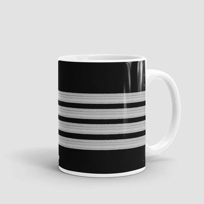 Taza con rayas de piloto negras