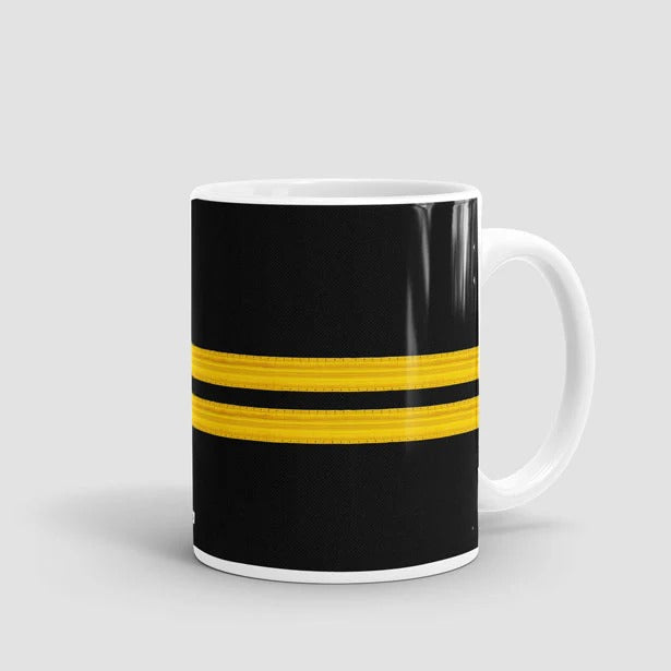 Taza con rayas de piloto negras