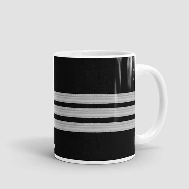 Taza con rayas de piloto negras
