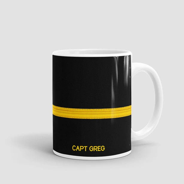 Taza con rayas de piloto negras