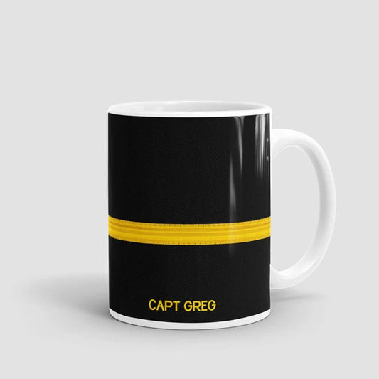 Taza con rayas de piloto negras - Aero Tienda