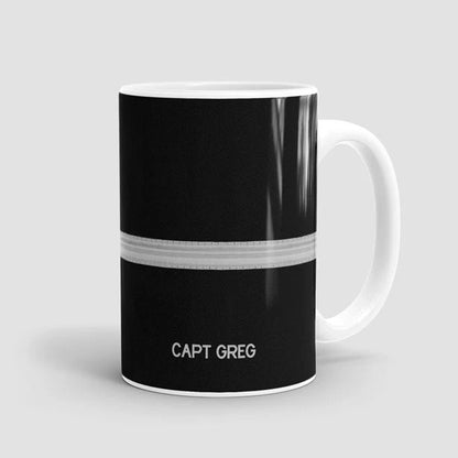 Taza con rayas de piloto negras